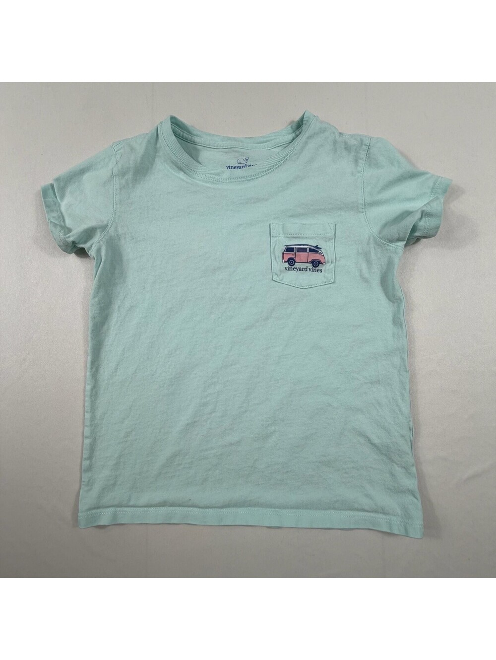 Vineyard Vines Youth Short Sleeve Pocket T-Shirt with Tropical Surf Van Graphic